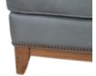 Smith Brothers 258 Collection Gray Genuine Leather Ottoman small image number 2