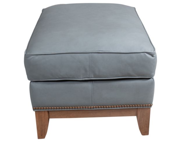 Smith Brothers 258 Collection Gray Genuine Leather Ottoman large image number 4