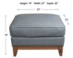 Smith Brothers 258 Collection Gray Genuine Leather Ottoman small image number 5