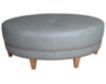 Smith Brothers 258 Collection Gray Genuine Leather Cocktail Ottoman small image number 1