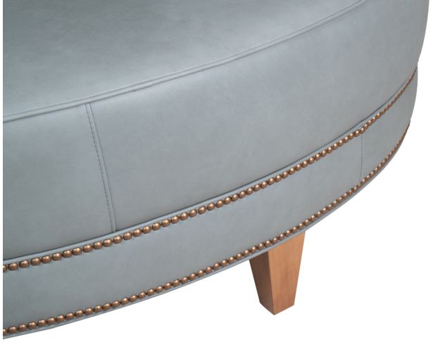 Smith Brothers 258 Collection Gray Genuine Leather Cocktail Ottoman large image number 2