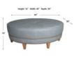 Smith Brothers 258 Collection Gray Genuine Leather Cocktail Ottoman small image number 4