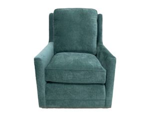 Smith Brothers 500 Collection Teal Collage Swivel Chair