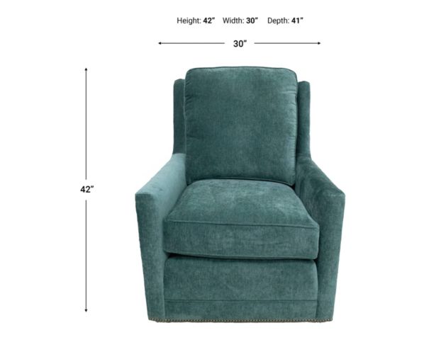 Smith Brothers 500 Collection Teal Collage Swivel Chair large image number 8