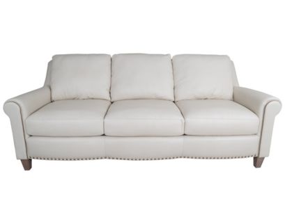 Smith Brothers 268 Collection Cream Genuine Leather Sofa