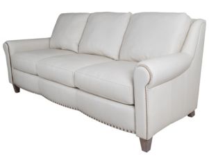 Smith Brothers 268 Collection Cream Genuine Leather Sofa