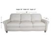 Smith Brothers 268 Collection Cream Genuine Leather Sofa small image number 6