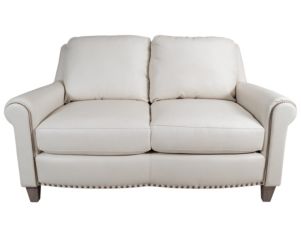 Smith Brothers 268 Collection Cream Genuine Leather Loveseat