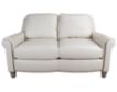 Smith Brothers 268 Collection Cream Genuine Leather Loveseat small image number 1