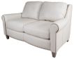 Smith Brothers 268 Collection Cream Genuine Leather Loveseat small image number 2