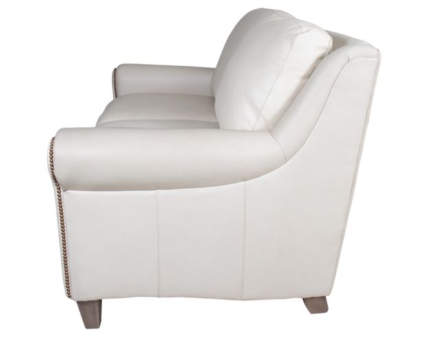 Smith Brothers 268 Collection Cream Genuine Leather Loveseat large image number 3