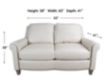 Smith Brothers 268 Collection Cream Genuine Leather Loveseat small image number 7