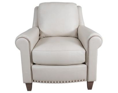 Smith Brothers 268 Collection Cream Genuine Leather Chair