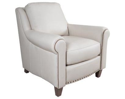 Smith Brothers 268 Collection Cream Genuine Leather Chair