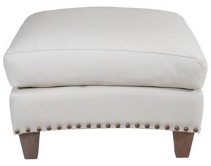 Smith Brothers 268 Collection Cream Genuine Leather Ottoman