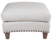 Smith Brothers 268 Collection Cream Genuine Leather Ottoman small image number 2