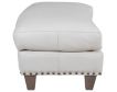 Smith Brothers 268 Collection Cream Genuine Leather Ottoman small image number 3