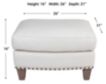 Smith Brothers 268 Collection Cream Genuine Leather Ottoman small image number 5