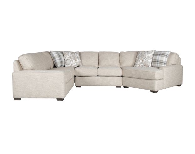 Smith Brothers 8000 Series Light Brown 3-Piece Sectional with Right Cuddler Chaise large image number 1