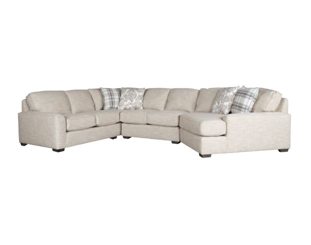 Smith Brothers 8000 Series Light Brown 3-Piece Sectional with Right Cuddler Chaise large image number 2