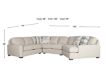 Smith Brothers 8000 Series Light Brown 3-Piece Sectional with Right Cuddler Chaise small image number 9