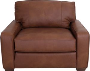 Smith Brothers 8000 Collection 100% Leather Chair and a Half