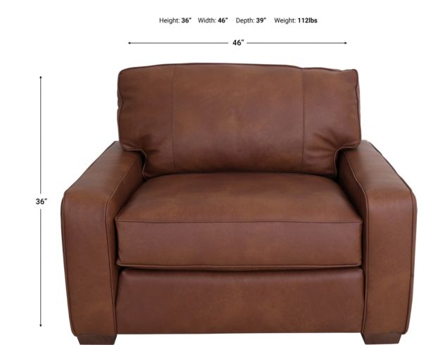 Smith Brothers 8000 Collection 100% Leather Chair and a Half large image number 6