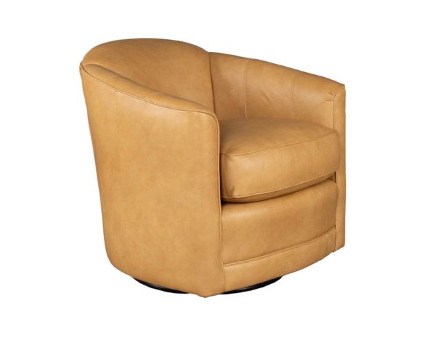 Smith Brothers 506 Collection Camel Genuine Leather Swivel Chair large image number 2