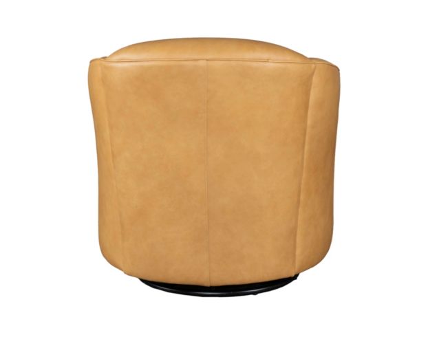 Smith Brothers 506 Collection Camel Genuine Leather Swivel Chair large image number 5