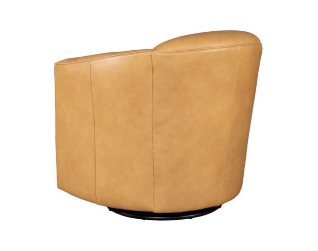 Smith Brothers 506 Collection Camel Genuine Leather Swivel Chair large image number 6