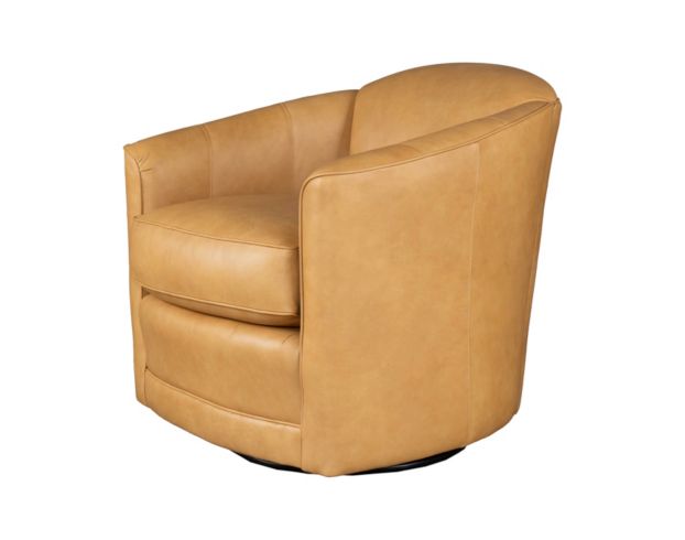 Smith Brothers 506 Collection Camel Genuine Leather Swivel Chair large image number 8