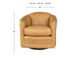 Smith Brothers 506 Collection Camel Genuine Leather Swivel Chair small image number 9