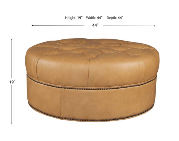 Smith Brothers 2000 Series Camel Genuine Leather Ottoman large image number 5