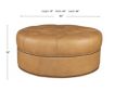 Smith Brothers 2000 Series Camel Genuine Leather Ottoman small image number 5