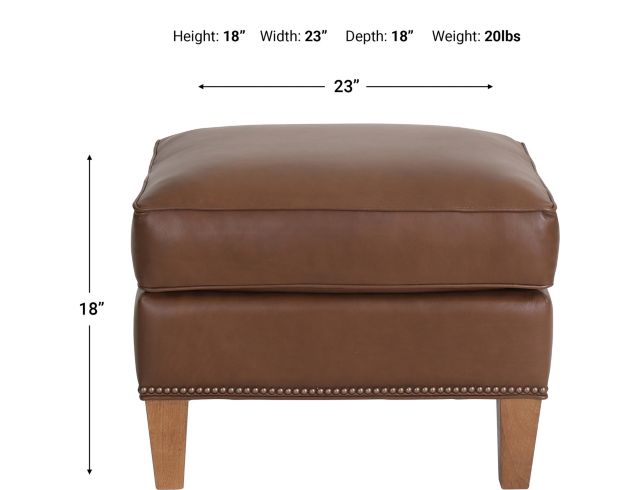 Smith Brothers 541 Collection Leather Ottoman large image number 5