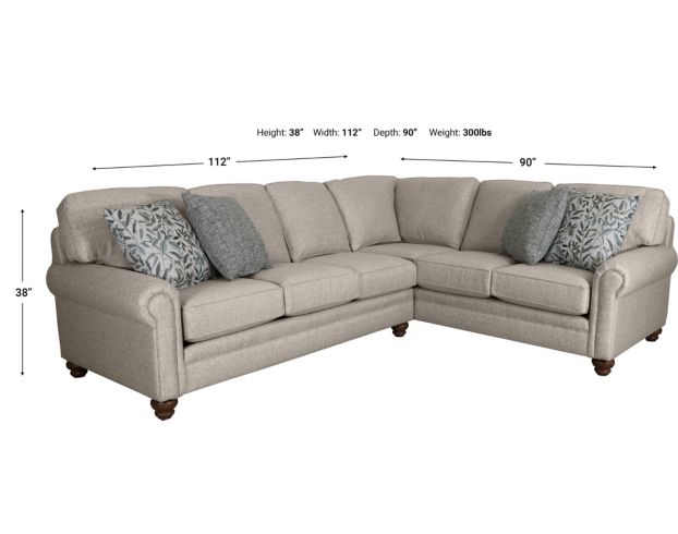 Smith Brothers 5000 Collection 2-Piece Sectional w/ Right Chaise large image number 7