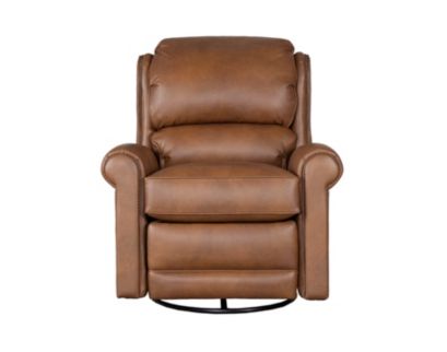 Smith Brothers Of Berne, Inc. 720 Collection Genuine Leather Brown Swivel Glider Recliner