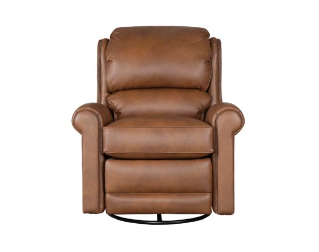 Smith Brothers Of Berne, Inc. 720 Collection Genuine Leather Brown Swivel Glider Recliner large image number 1