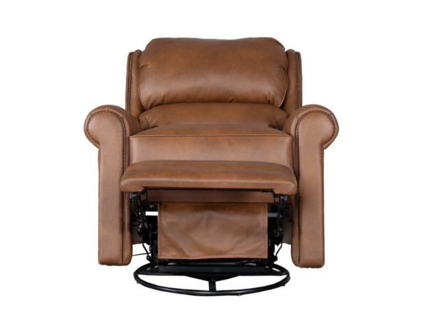 Smith Brothers Of Berne, Inc. 720 Collection Genuine Leather Brown Swivel Glider Recliner large image number 2