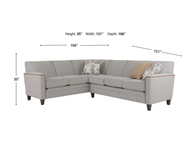 Smith Brothers 3000 Series Gray 2-Piece Sectional large image number 11