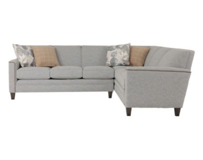 Smith Brothers 3000 Series Gray 2-Piece Sectional with Righ-Facing Sofa