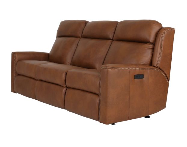 Smith Brothers M101 Collection Genuine Leather Power Reclining Sofa large image number 4