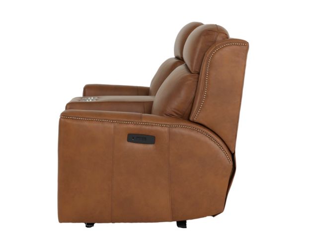 Smith Brothers M101 Collection Genuine Leather Power Reclining Loveseat with Console large image number 4