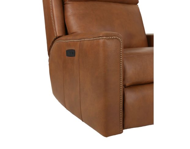 Smith Brothers M101 Collection Genuine Leather Power Reclining Loveseat with Console large image number 7