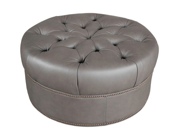 Smith Brothers Of Berne, Inc. 2000 Series Gray Genuine Leather Ottoman large image number 2