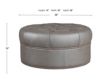 Smith Brothers Of Berne, Inc. 2000 Series Gray Genuine Leather Ottoman small image number 4