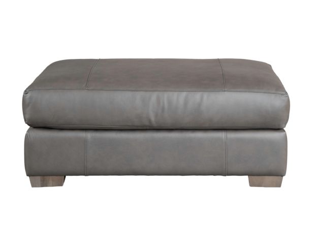 Smith Brothers Of Berne, Inc. 8000 Series Gray Genuine Leather Ottoman large image number 1