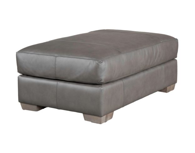 Smith Brothers Of Berne, Inc. 8000 Series Gray Genuine Leather Ottoman and a Half large image number 2