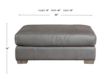 Smith Brothers Of Berne, Inc. 8000 Series Gray Genuine Leather Ottoman small image number 4