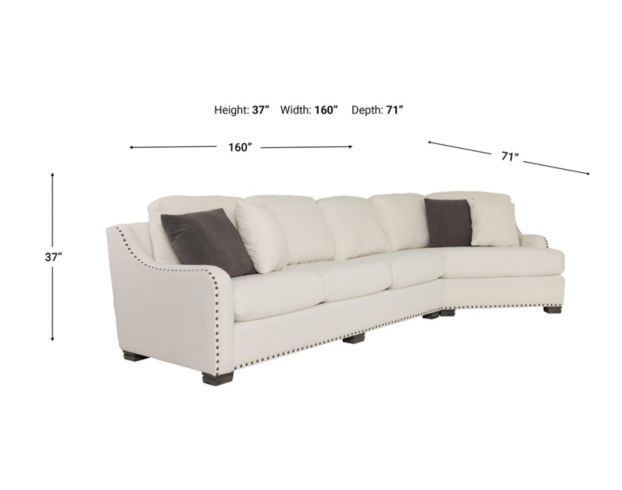 Smith Brothers 9000 Build Your Own Collection Cream 2-Piece Sectional with Right Cuddler large image number 10